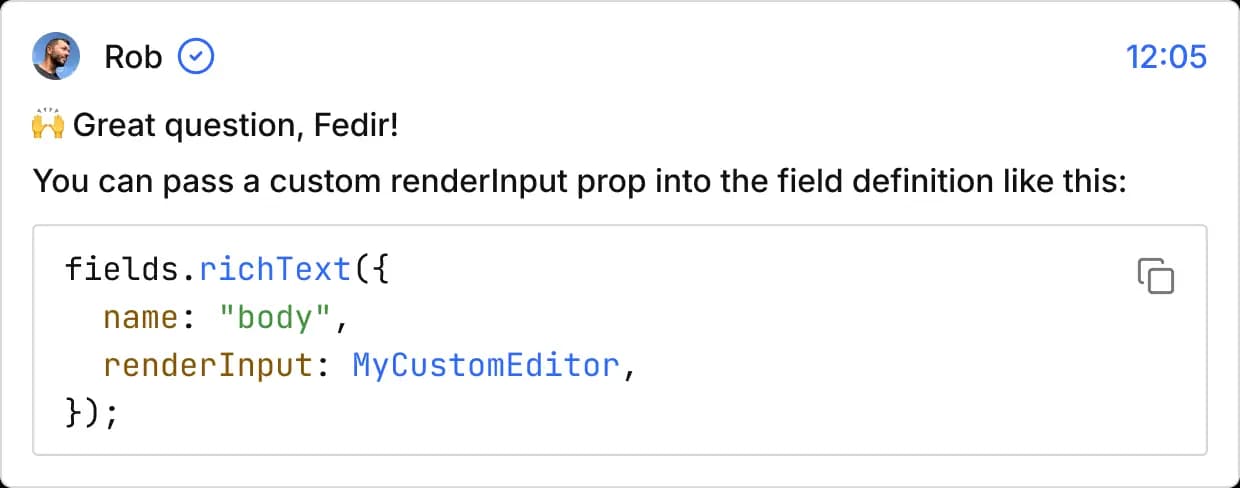 Chat example